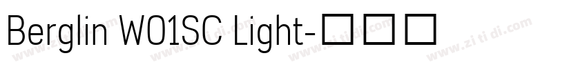 Berglin W01SC Light字体转换